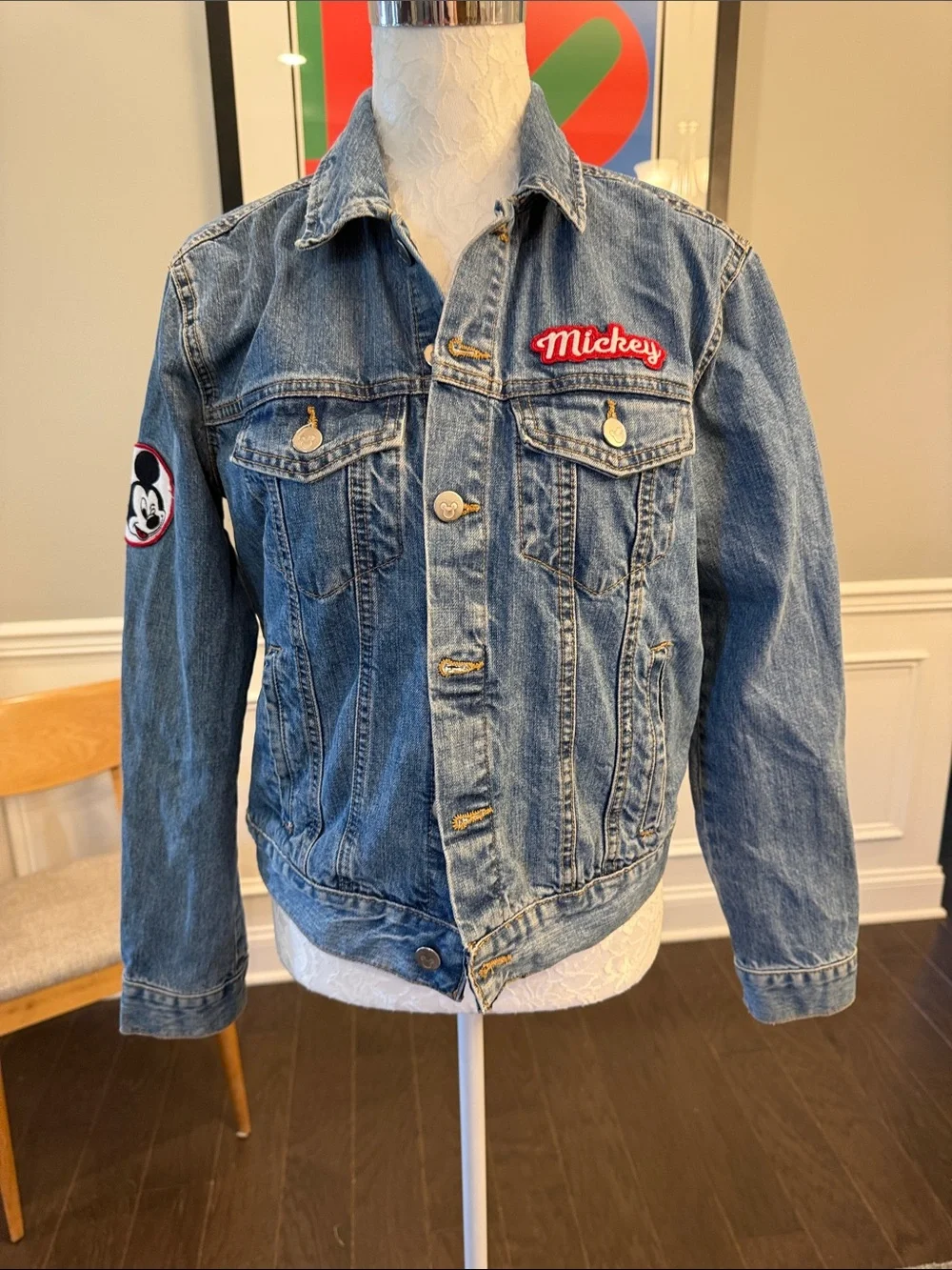 Rare Collectible Zara Trafaluc Denimwear Jacket with Disney Character Patches - Picture 3 of 13
